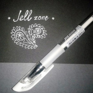 Белая гелевая ручка Jell Zone Dong-A